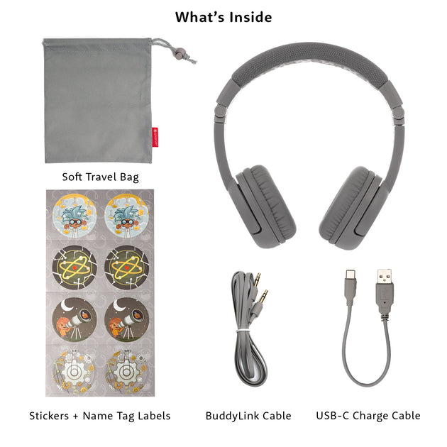 Wireless Bluetooth Kid's Headphones with StudyMode BuddyPhones Play+