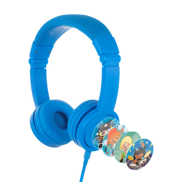 Wired Kid's Headphones in colors BuddyPhones Explore+ SafeAudio®