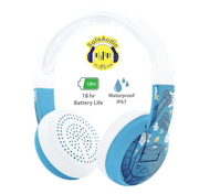 Blue robot BuddyPhones Wave waterproof wireless kids headphones for boys