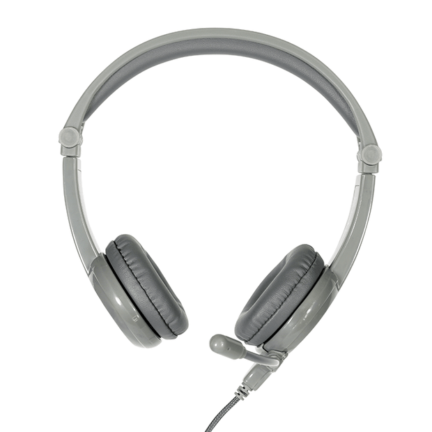 Grey BuddyPhones Galaxy volume limiting boys gaming headphones with mic