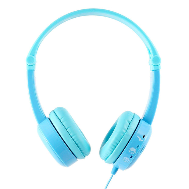 Light blue lion boy's headphones with safe 3 volume limit modes